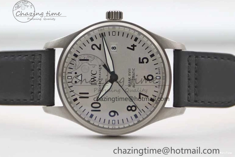 MIROTIME 0503 UrbanStyle Mark XVIII IW327012 SS M+F 1:1 Best Edition White Dial on Black Leather Strap A 7054